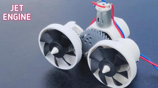 Powerful Jet Engine Using Twin Propeller