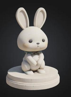 Easter Bunny on Plinth   