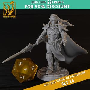 Human Male Fallen Paladin - RPG Hero Character D&D 5e - Titans of Adventure Set 14
