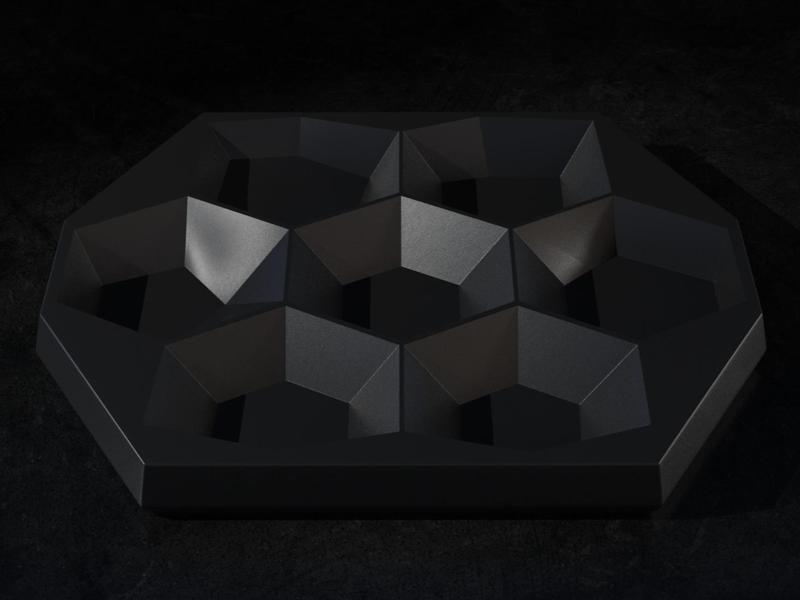 Geometric Black Stand for Modern Decor