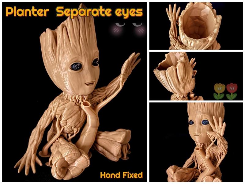 Waving Baby Groot Planter|Separate Eyes|Fixed Hand