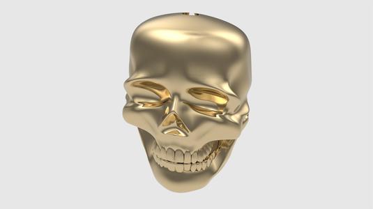 Skull-Shaped Bead for Accessories 3D print