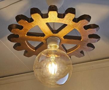 Steampunk Lamp Gear / Cog   