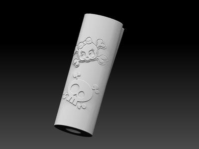 Clipper lighter holder Skull goth