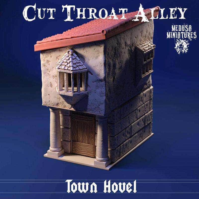 Town Hovel - Medieval Fantasy House Terrain for Tabletop RPG