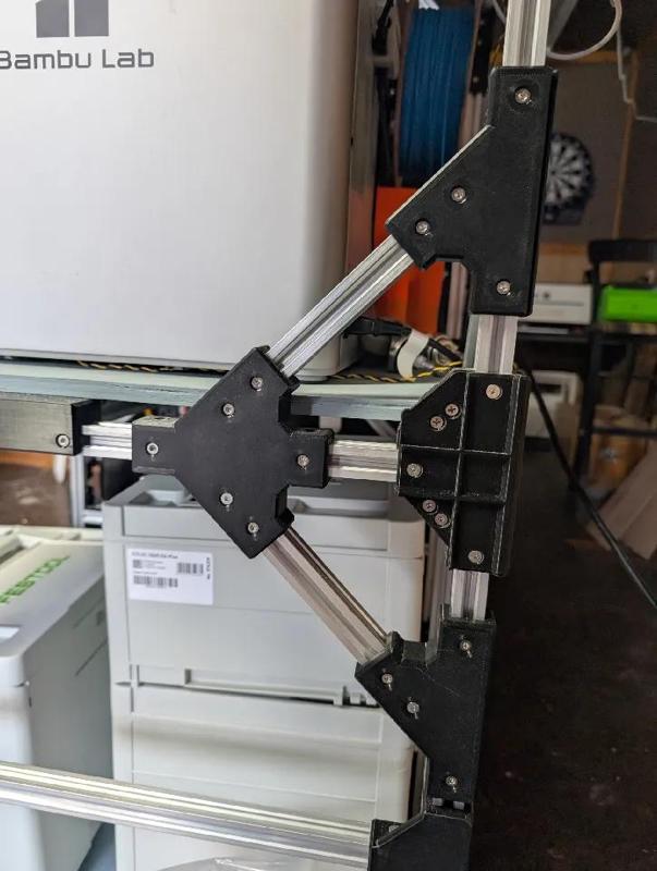 45 degree joints for 2020 aluminum extrusion   