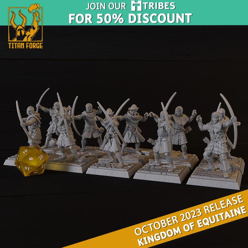 Lowborn Levies - Kingdom of Equitaine - Titan Forge Miniatures September 2023