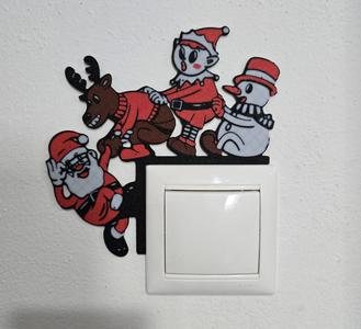 Christmas color ornament on the switch