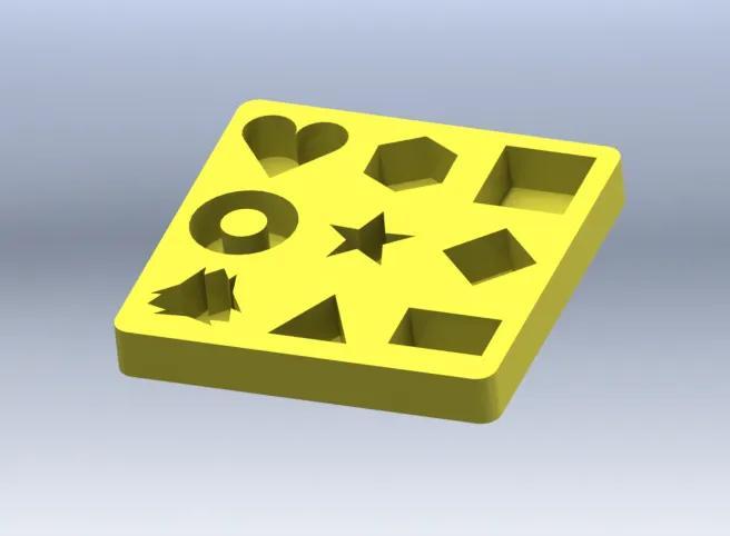 Multi-Shape Mold for Kids Education or Casting (Silicone, Soap, Wax)   