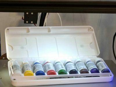 Print in place box for acrylics