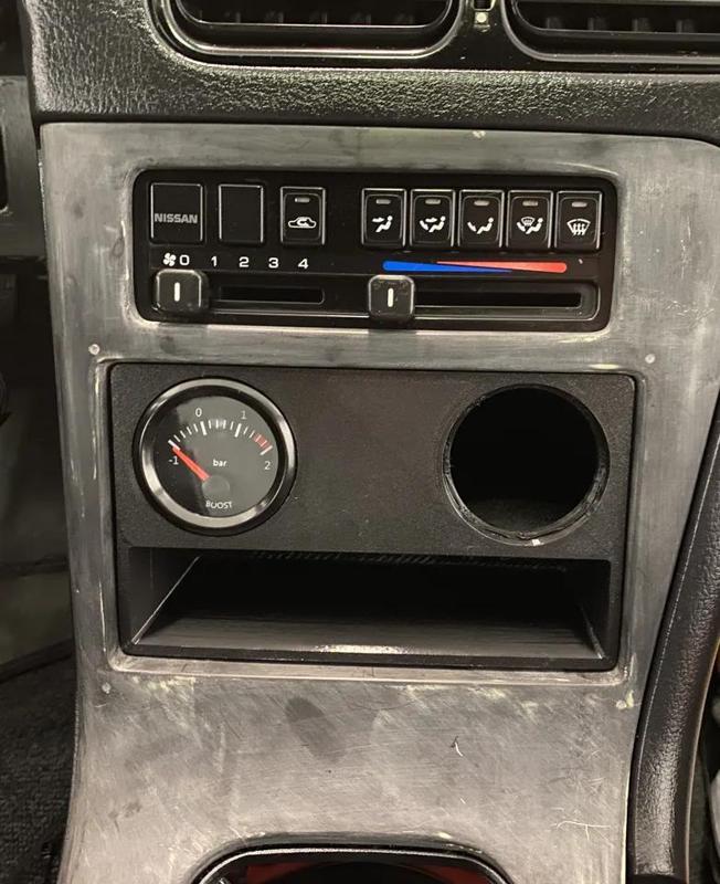 Nissan S13 turbo boost gauge panel.   