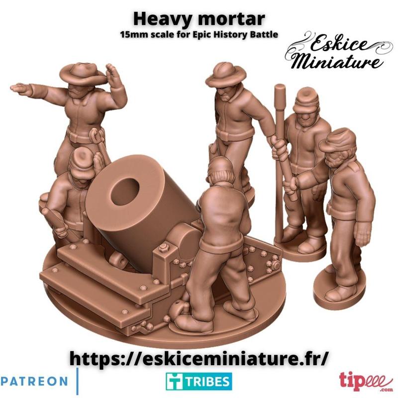 Heavy mortar with crew - 15mm for EHB