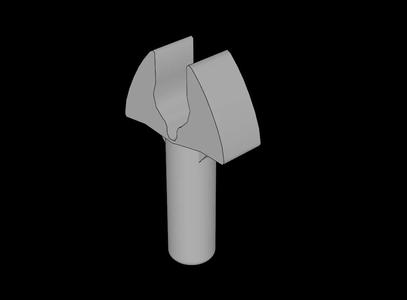 Lego Compatible (48729a.dat) Bar  1.5L with Clip without Hole in Shaft   