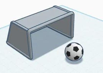 Soccer goal and soccer ball   
