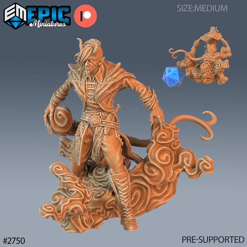 Tiefling Adventurer Fog / Human Devil Hybrid / Evil Humanoid / Ruthless Trickster / Hell Army