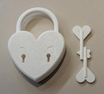 2 Key Love pad lock   
