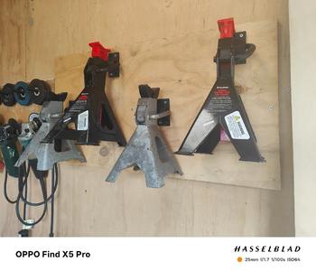 Wall mounted jack stand holders   