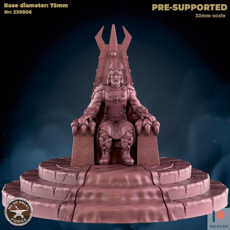 Human King on Throne