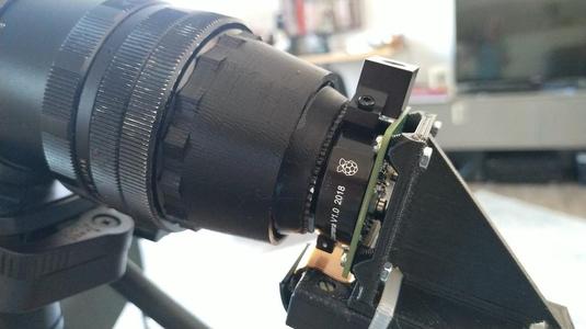 Adapter C-mount to T2-mount for rpi HQ camera modul