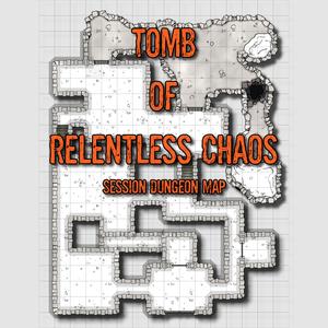 Tomb of Relentless Chaos 16  x 21  - Session Dungeon Map