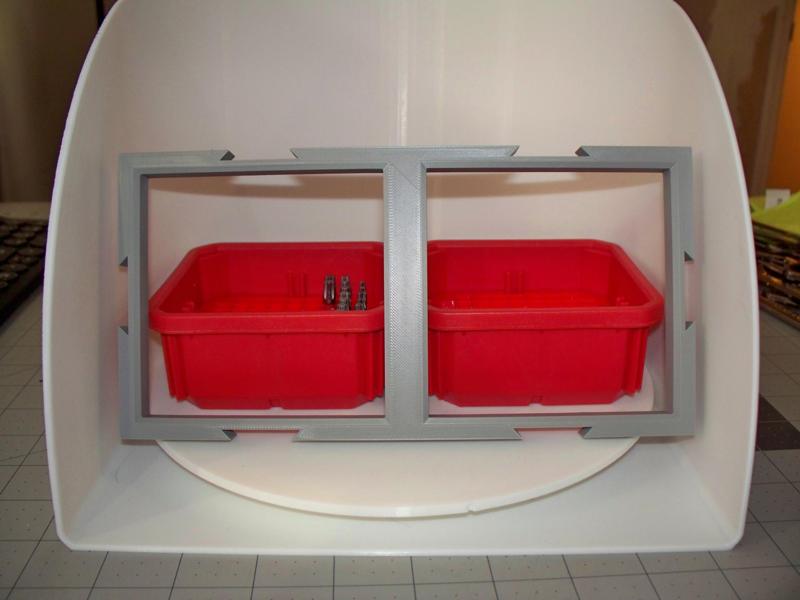 Low Profile Packout Bin Keeper: Double Small Bin