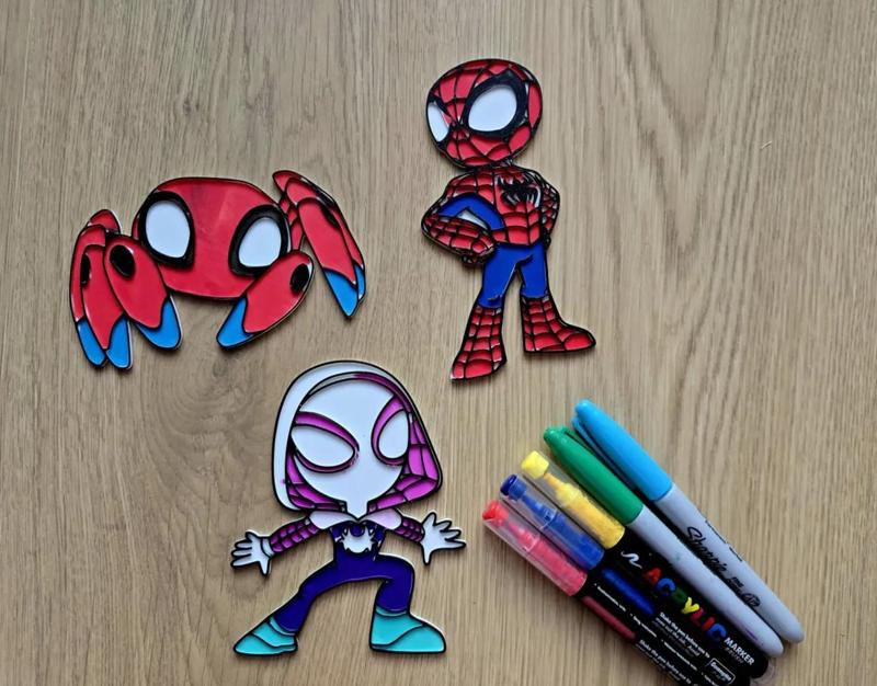 Spiderman Spidey Gwen Diy Coloring Pack   