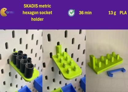 IKEA  SKADIS METRIC HEXAGON SOCKET HOLDER 6.35 mm   