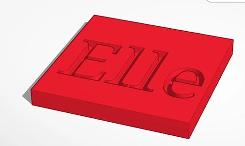 Elle nameplate   