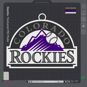 Colorado Rockies Alternate Oversized Necklace Logo   
