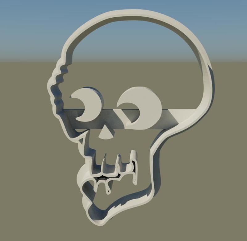 Iconic Halloween Skull Imprint Cookie Cutter - Unleash Spooky Elegance