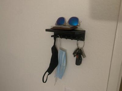 Wall hooks with ledge