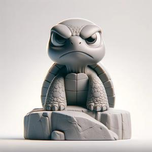 Cute grumpy turtle   