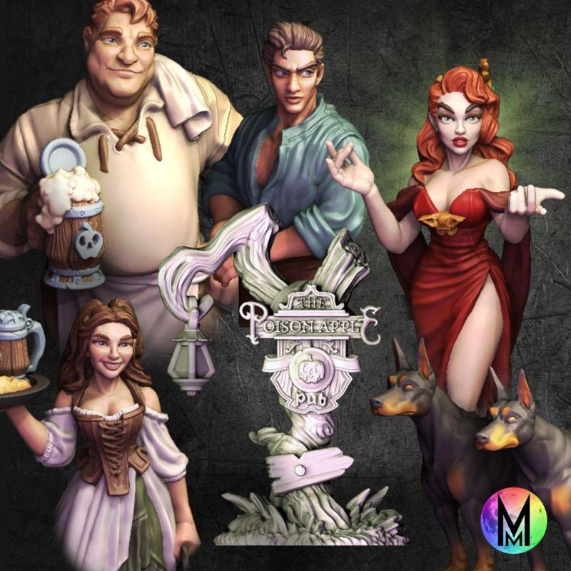 Tavern - The Poison Apple Pub ( Tavern Set )  - Tavern Staff & Tavern Sign