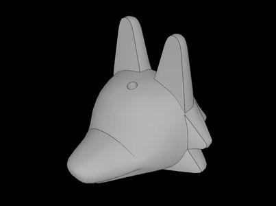 Lego Compatible (107032.dat) Minifig Head Animal Crossing Wolf   