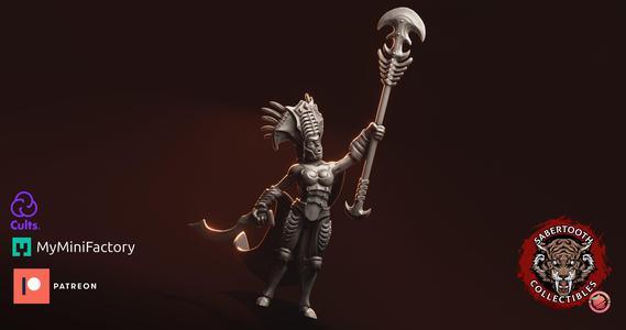 Queen Merneithiti on foot