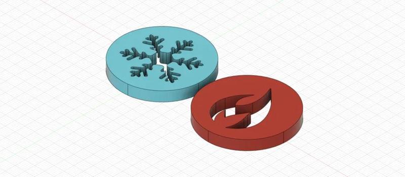 Hot and Cold Sign for bathroom and faucet   