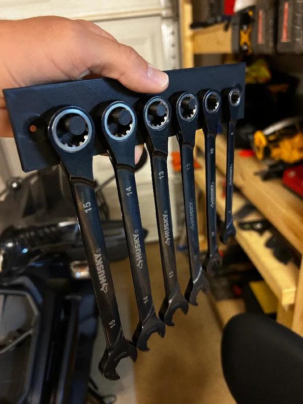 Huskey 6pc Metric Wrench Set Wall Mount/Holder   