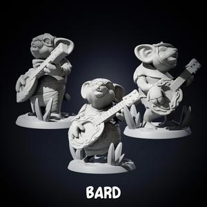 Mouse bard, 3 outfits