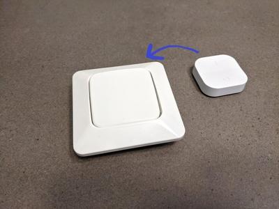 Ikea TRADFRI on/off dimmer button in ABB/Ensto disguise