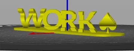 Ambigramma 3D WORK SLEEP–motivazionale reversibile   