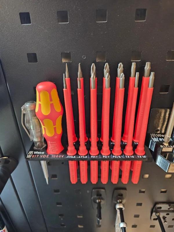 Wera Kraftform Kompakt VDE Tool Holder 817 - 16 pieces - perforated panel (10x10mm)   