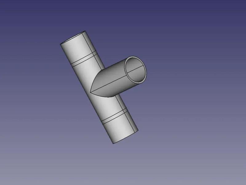 T pipe 17mm exterior diameter   