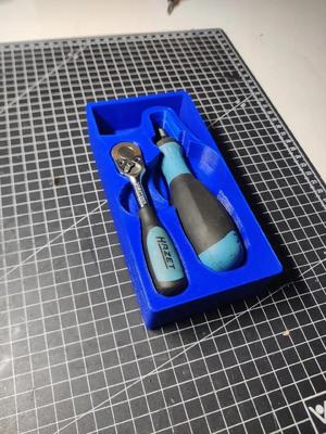 Gridfinity Toolholder for Hazet Ratchet and Bitholder   