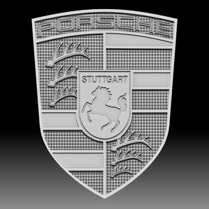 Porsche logo for CNC router or 3D printer