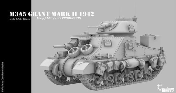 M3A5 Grant mark II early/mid/late prod 1942