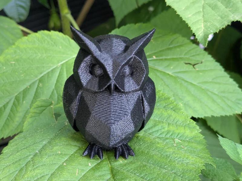 Geometric Owl Sculpture (Easy Print)   