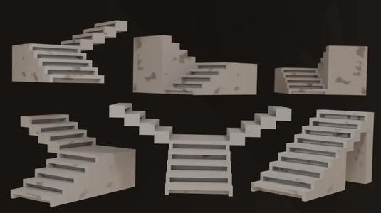 Supportless Stairs for 32mm (DND / TTRPG)   