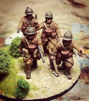 WW2 28mm french Officer and NCO