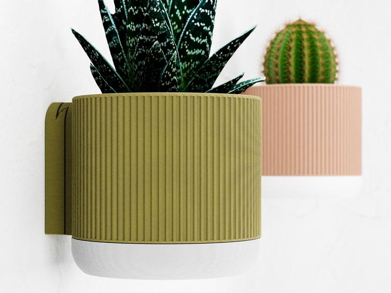 Wall Planter with Hidden Drip Tray