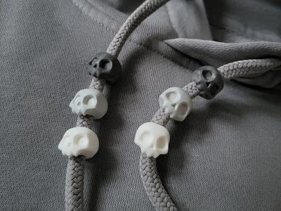 Cute skull - drawstring beads   
